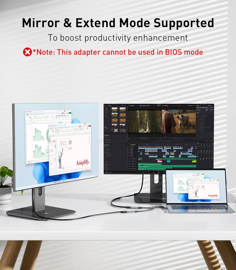 REBORN USB to HDMI Adapter, 1080P@60Hz USB 3.0 Male to HDMI Female Multi-Display Cable Converter Suitable for Macos Windows 7/8/10/11 - Driver Installation is Required - Image 5
